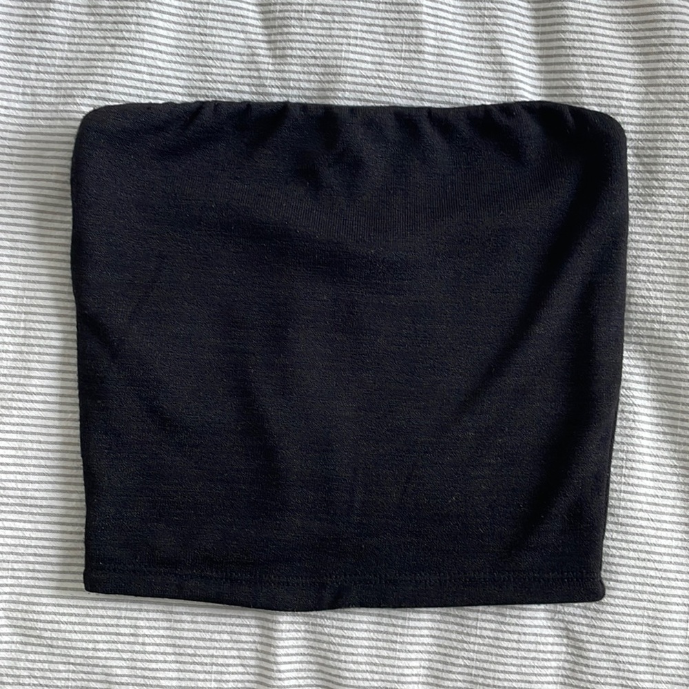 Aritzia Black Cropped Tube Top